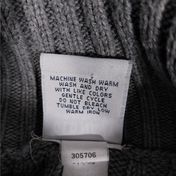 OLD NAVY OUTLET! LUXE DOVE GRAY RIBBED KNIT TURTLENECK SWEATER! SZ L - Picture 7 of 8